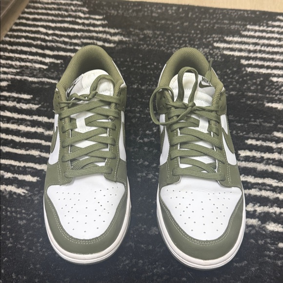 Nike Shoes - Nike army Green and White dunk low Sneakers size 9